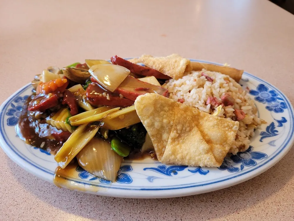 BBQ Pork and Vegetables Fried Rice